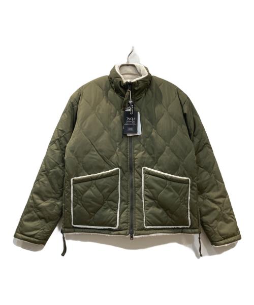 TAION（タイオン）TAION (タイオン) ミリタリー リバーシブル ハイネック ダウンジャケット カーキ サイズ:M 未使用品の古着・服飾アイテム