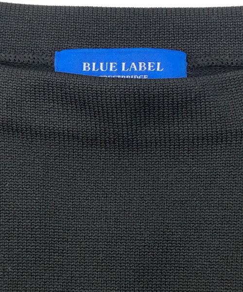 BLUE LABEL CRESTBRIDGE（ブルーレーベルクレストブリッジ）BLUE LABEL CRESTBRIDGE (ブルーレーベルクレストブリッジ) シフォンコンビドレス ブラック×レッド サイズ:38の古着・服飾アイテム