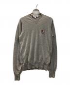COMME des GARCONS SHIRTコムデギャルソンシャツ）の古着「チビ太Vネックニット」｜グレー
