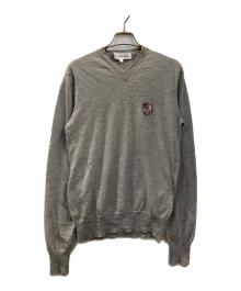 COMME des GARCONS SHIRT（コムデギャルソンシャツ）の古着「チビ太Vネックニット」｜グレー