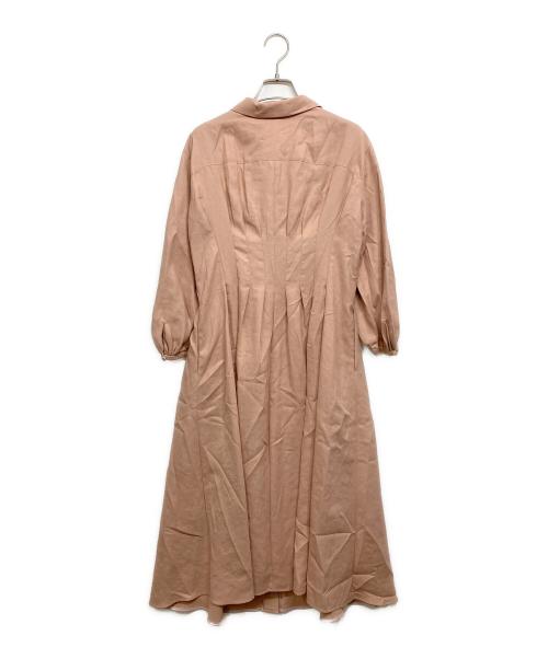 ANAYI（アナイ）ANAYI (アナイ) スラブツイルタックフレアワンピース ピンク サイズ:36の古着・服飾アイテム