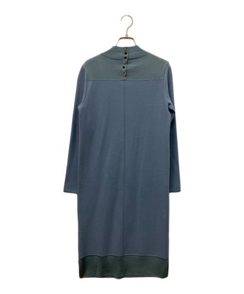 ANAYI（アナイ）ANAYI (アナイ) スムースジャージーニットコンビ ワンピース スカイブルー サイズ:36の古着・服飾アイテム