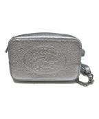 LACOSTEラコステ）の古着「フルグレインシルバーレザーウエストバッグ」｜シルバー