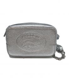 LACOSTE（ラコステ）の古着「フルグレインシルバーレザーウエストバッグ」｜シルバー