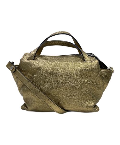 GIANNI CHIARINI（ジャンニ キアリーニ）GIANNI CHIARINI (ジャンニ キアリーニ) 2WAYショルダーバッグ ゴールドの古着・服飾アイテム
