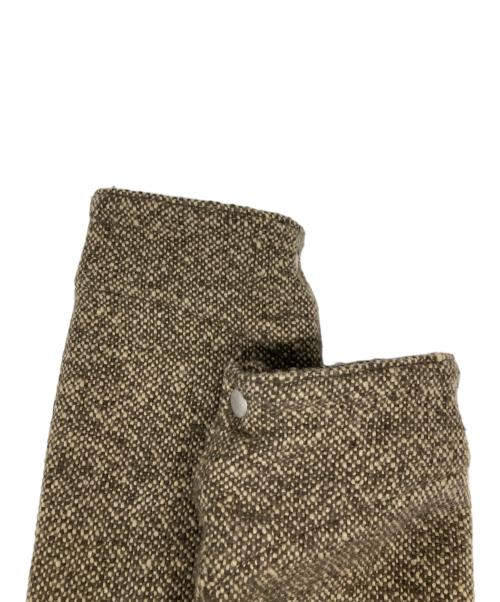 AURALEE（オーラリー）AURALEE (オーラリー) HOMESPUN TWEED ZIP BLOUSON/ホームスパン ツイード ジップ ブルゾン ブラウン サイズ:3の古着・服飾アイテム