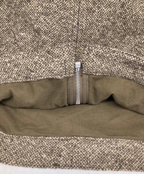 AURALEE（オーラリー）AURALEE (オーラリー) HOMESPUN TWEED ZIP BLOUSON/ホームスパン ツイード ジップ ブルゾン ブラウン サイズ:3の古着・服飾アイテム