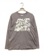 mina perhonenミナ ペルホネン）の古着「life puzzle フロントプリントTシャツ」｜グレー