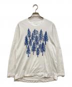 mina perhonenミナ ペルホネン）の古着「プリントTシャツ」｜ホワイト