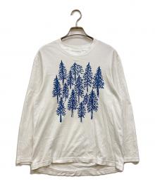 mina perhonen（ミナ ペルホネン）の古着「プリントTシャツ」｜ホワイト