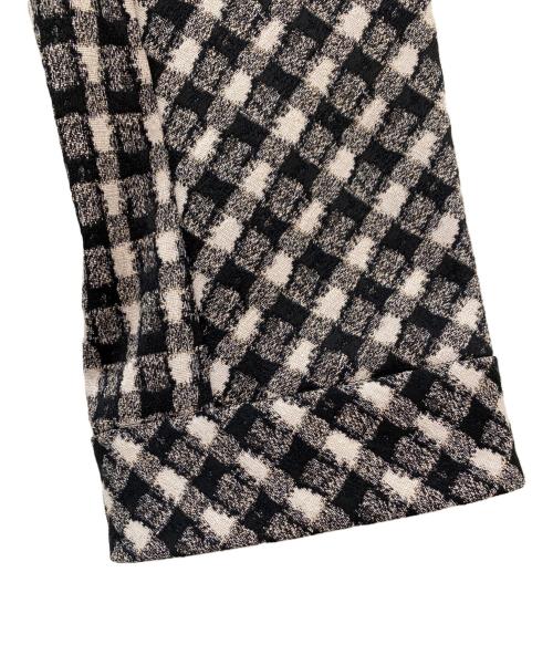 ANAYI（アナイ）ANAYI (アナイ) ツイーディージャガードポケットブルゾン ベージュ×ブラック サイズ:36の古着・服飾アイテム