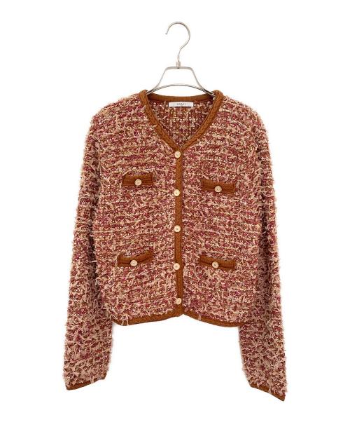 ANAYI（アナイ）ANAYI (アナイ) メランジュツイード カーディガン キャメル サイズ:38の古着・服飾アイテム