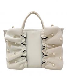 Rapture（ラプチャー）の古着「ネイプルズラッフルトートバッグ」｜ホワイト