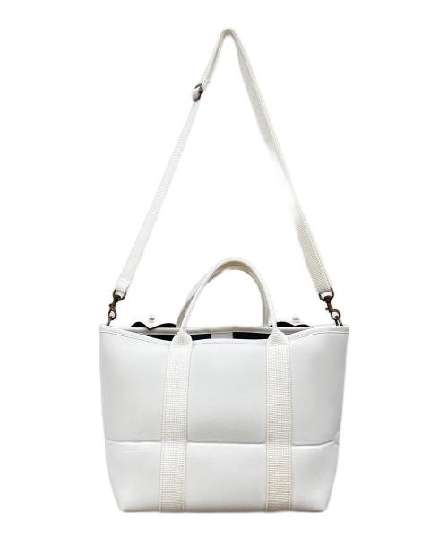 Rapture（ラプチャー）Rapture (ラプチャー) ネイプルズラッフルトートバッグ ホワイトの古着・服飾アイテム