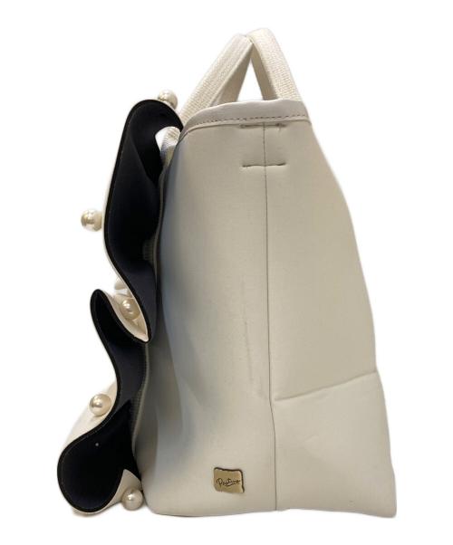 Rapture（ラプチャー）Rapture (ラプチャー) ネイプルズラッフルトートバッグ ホワイトの古着・服飾アイテム