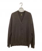 BATONERバトナ―）の古着「ELBOW PATCH V-NECK CARDIGAN」｜ブラウン