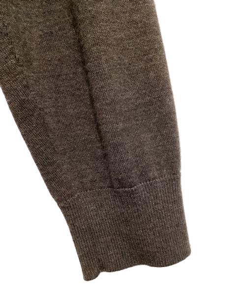 BATONER（バトナ―）BATONER (バトナ―) ELBOW PATCH V-NECK CARDIGAN ブラウン サイズ:2の古着・服飾アイテム