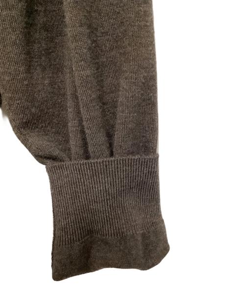 BATONER（バトナ―）BATONER (バトナ―) ELBOW PATCH V-NECK CARDIGAN ブラウン サイズ:2の古着・服飾アイテム