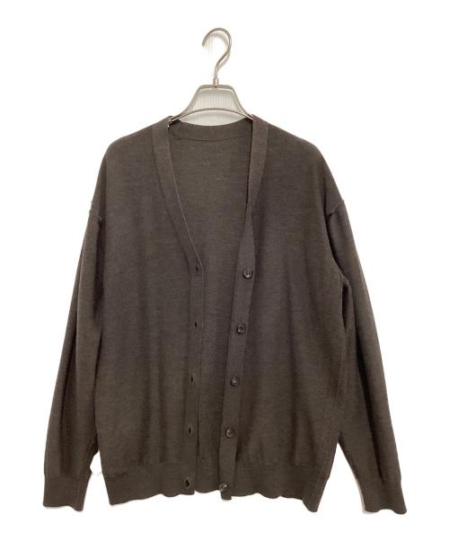 BATONER（バトナ―）BATONER (バトナ―) ELBOW PATCH V-NECK CARDIGAN ブラウン サイズ:2の古着・服飾アイテム