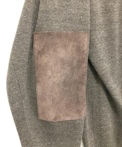 BATONER（バトナ―）BATONER (バトナ―) ELBOW PATCH V-NECK CARDIGAN ブラウン サイズ:2の古着・服飾アイテム