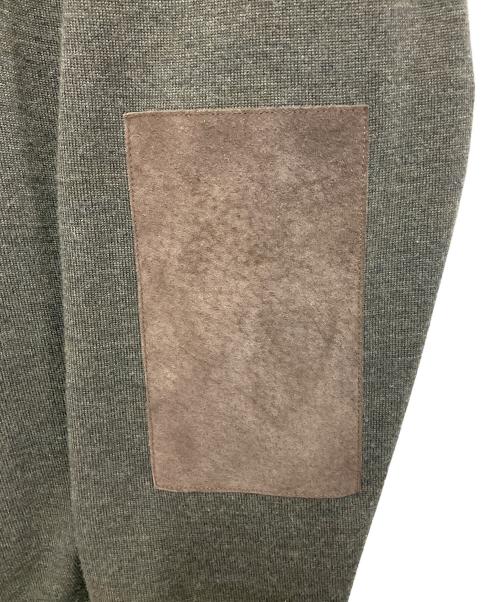 BATONER（バトナ―）BATONER (バトナ―) ELBOW PATCH V-NECK CARDIGAN ブラウン サイズ:2の古着・服飾アイテム