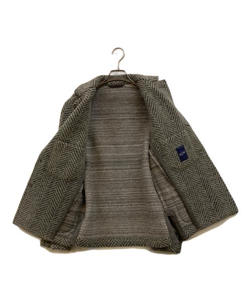 45R（フォーティファイブ・アール）45R (フォーティファイブ・アール) ヘリンボーンウールテーラードジャケット グレー サイズ:2の古着・服飾アイテム