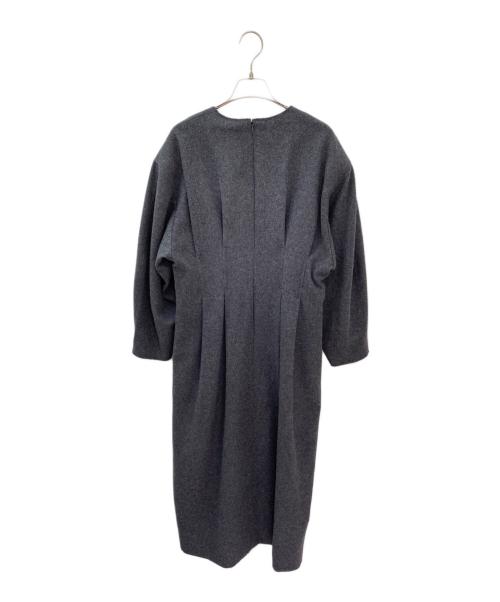 Curensology（カレンソロジー）Curensology (カレンソロジー) メルトンタックワンピース グレー サイズ:Fの古着・服飾アイテム
