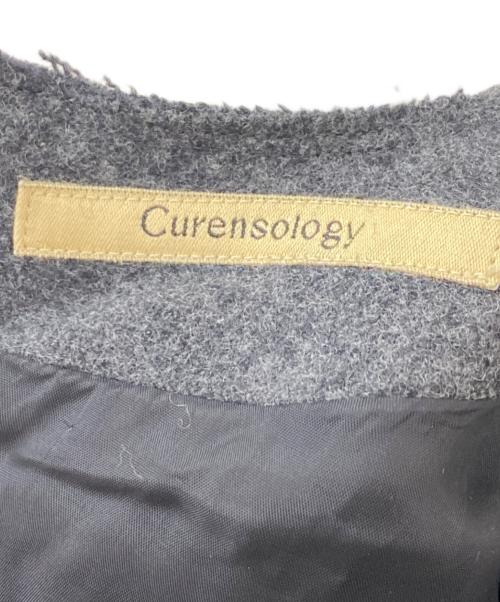Curensology（カレンソロジー）Curensology (カレンソロジー) メルトンタックワンピース グレー サイズ:Fの古着・服飾アイテム