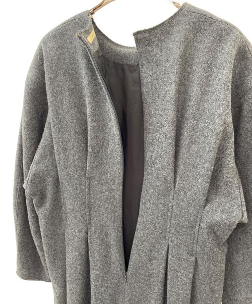 Curensology（カレンソロジー）Curensology (カレンソロジー) メルトンタックワンピース グレー サイズ:Fの古着・服飾アイテム