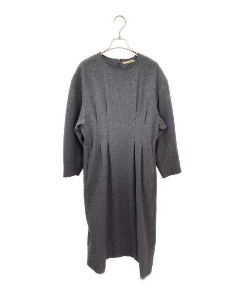 Curensology（カレンソロジー）Curensology (カレンソロジー) メルトンタックワンピース グレー サイズ:Freeの古着・服飾アイテム