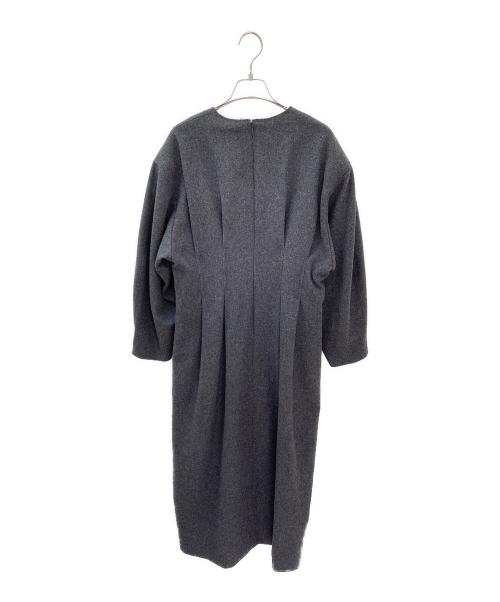Curensology（カレンソロジー）Curensology (カレンソロジー) メルトンタックワンピース グレー サイズ:Freeの古着・服飾アイテム