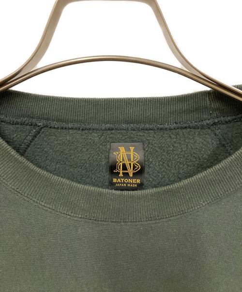 BATONER（バトナ―）BATONER (バトナ―) JUMBERCA URAKE CREW NECK グリーン サイズ:SIZE 2の古着・服飾アイテム
