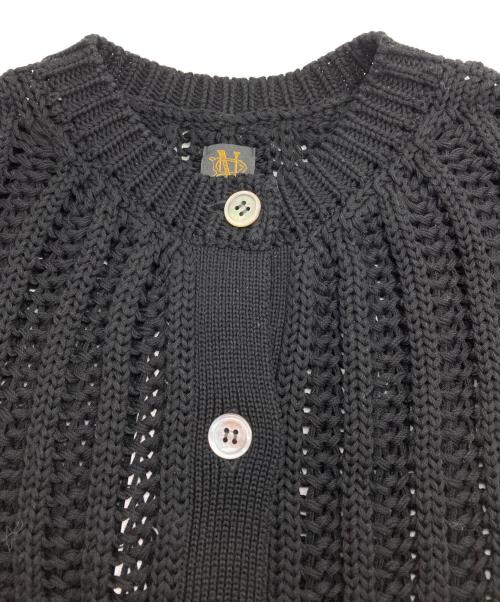 BATONER（バトナ―）BATONER (バトナ―) UNITED ARROWS (ユナイテッドアローズ) 透かし編みニットベスト ブラック サイズ:F 未使用品の古着・服飾アイテム