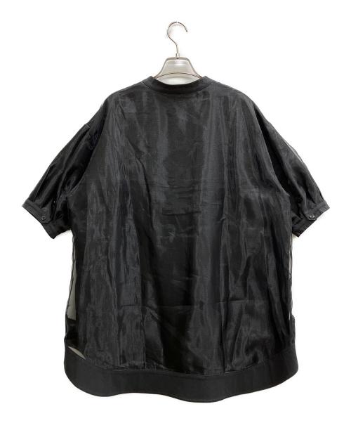 YONFA（ヨンファ）YONFA (ヨンファ) オーガンジーダブルシャツ ブラック サイズ:Freeの古着・服飾アイテム