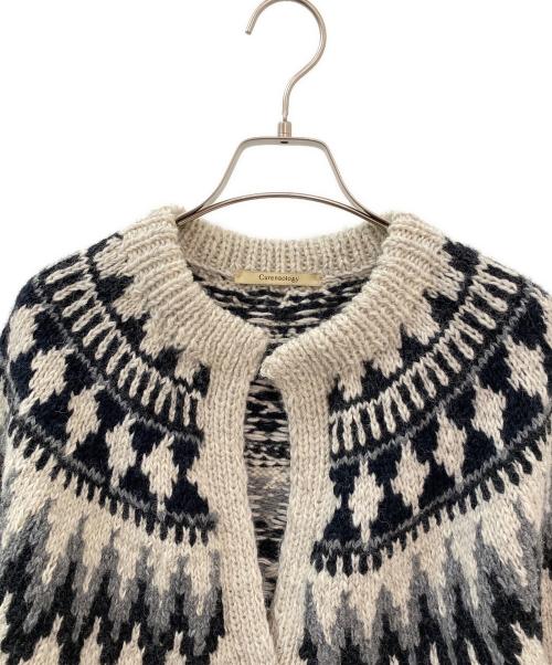 Curensology（カレンソロジー）Curensology (カレンソロジー) ノルマンディニットカーディガン ベージュ サイズ:Freeの古着・服飾アイテム