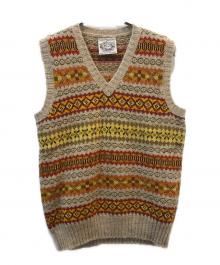 Jamieson's（ジャミーソンズ）の古着「フェアアイルニットベスト」｜ベージュ