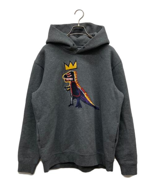 COACH（コーチ）COACH (コーチ) Jean-Michel Basquiat (ジャン ミシェル バスキア) 恐竜刺繍コラボフーディ グレー サイズ:Mの古着・服飾アイテム
