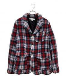 COMME des GARCONS SHIRT（コムデギャルソンシャツ）の古着「ウール縮絨ジャケット」｜ホワイト×レッド