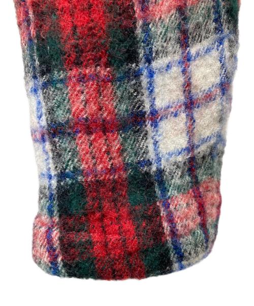 COMME des GARCONS SHIRT（コムデギャルソンシャツ）COMME des GARCONS SHIRT (コムデギャルソンシャツ) ウール縮絨ジャケット ホワイト×レッド サイズ:Mの古着・服飾アイテム