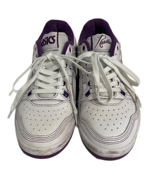 asics（アシックス）asics (アシックス) Needles (ニードルズ) スニーカー ホワイト×パープル サイズ:SIZE 25cmの古着・服飾アイテム