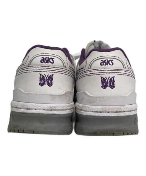 asics（アシックス）asics (アシックス) Needles (ニードルズ) スニーカー ホワイト×パープル サイズ:SIZE 25cmの古着・服飾アイテム