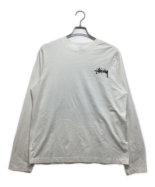 stussy（ステューシー）stussy (ステューシー) 8 Ball Fade L/S Tee ホワイト サイズ:Lの古着・服飾アイテム