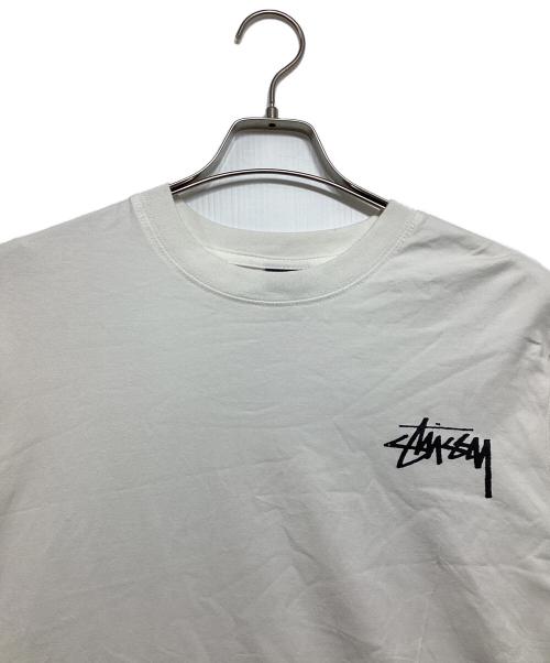 stussy（ステューシー）stussy (ステューシー) 8 Ball Fade L/S Tee ホワイト サイズ:Lの古着・服飾アイテム