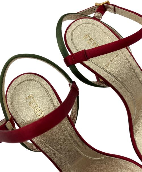 FENDI（フェンディ）FENDI (フェンディ) ストラップサンダル レッド×グリーン サイズ:SIZE 36 1/2の古着・服飾アイテム