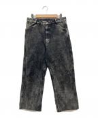 Omar Afridiオマールアフリディ）の古着「5 Pkt Trousers Powder Discharged Denim」｜ブラック