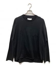 JIL SANDER（ジルサンダー）の古着「エンブロイダリーカットソー」｜ブラック