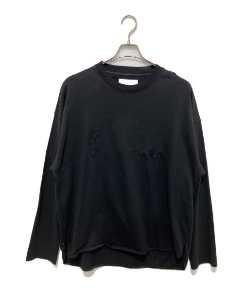 JIL SANDER（ジルサンダー）JIL SANDER (ジルサンダー) エンブロイダリーカットソー ブラック サイズ:Lの古着・服飾アイテム