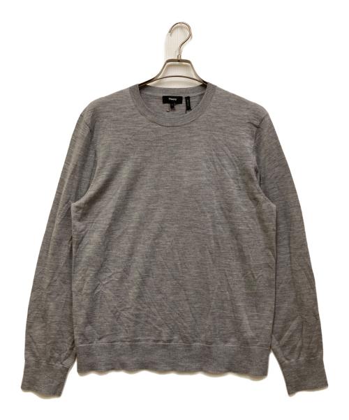 theory（セオリー）theory (セオリー) Regal Wool クルーネックセーター グレー サイズ:L 未使用品の古着・服飾アイテム