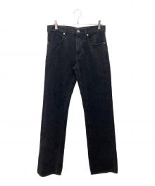 BLUE MARBLE（ブルーマーブル）の古着「DENIM JAQUARD BOOTCUT JEANS」｜ブラック