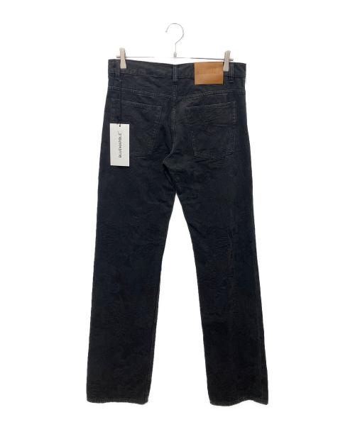 BLUE MARBLE（ブルーマーブル）BLUE MARBLE (ブルーマーブル) DENIM JAQUARD BOOTCUT JEANS ブラック サイズ:31の古着・服飾アイテム